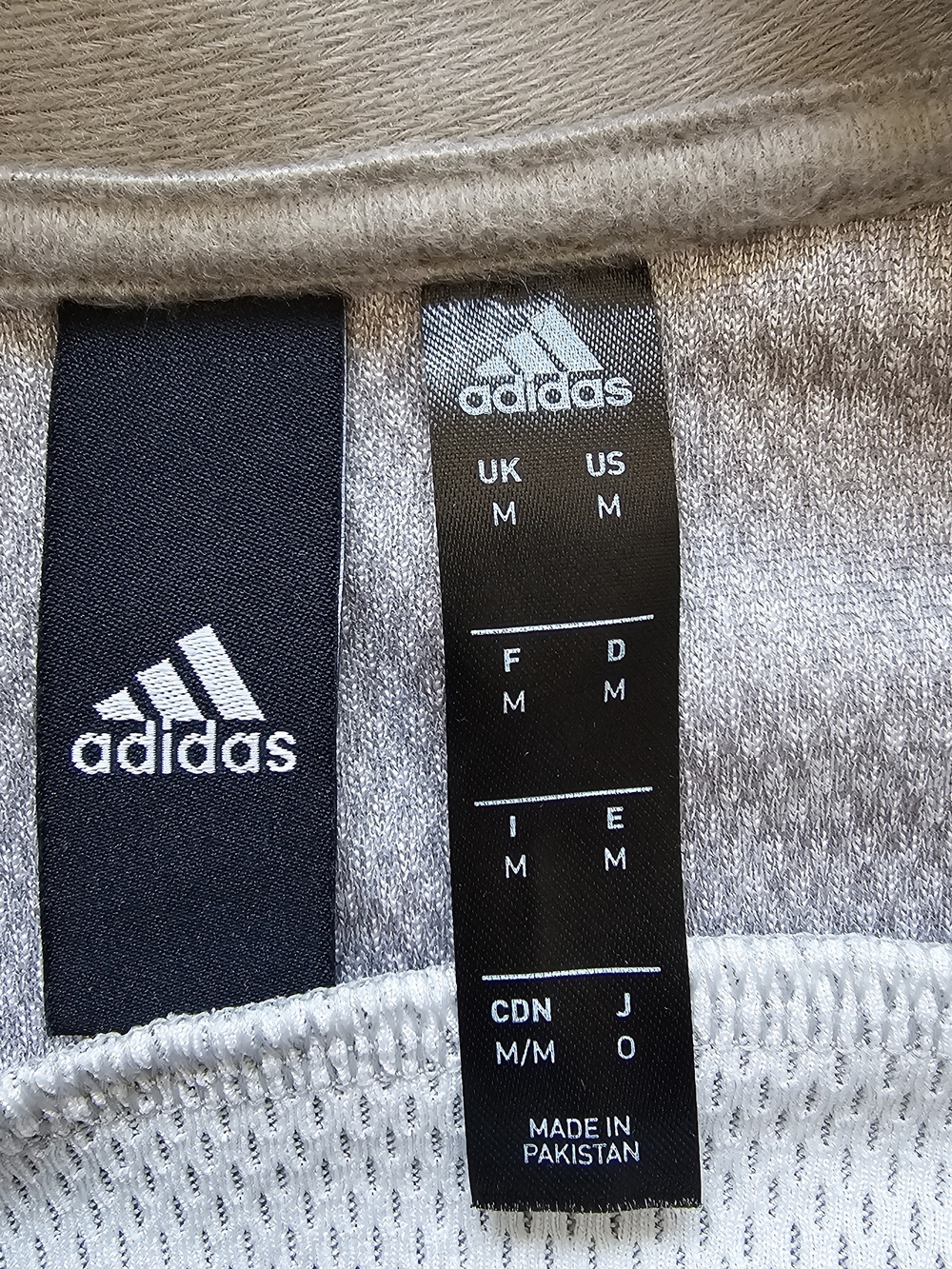 adidas Two-Tone Gray & White Men's Hooded Pullover - Picture 5 of 8